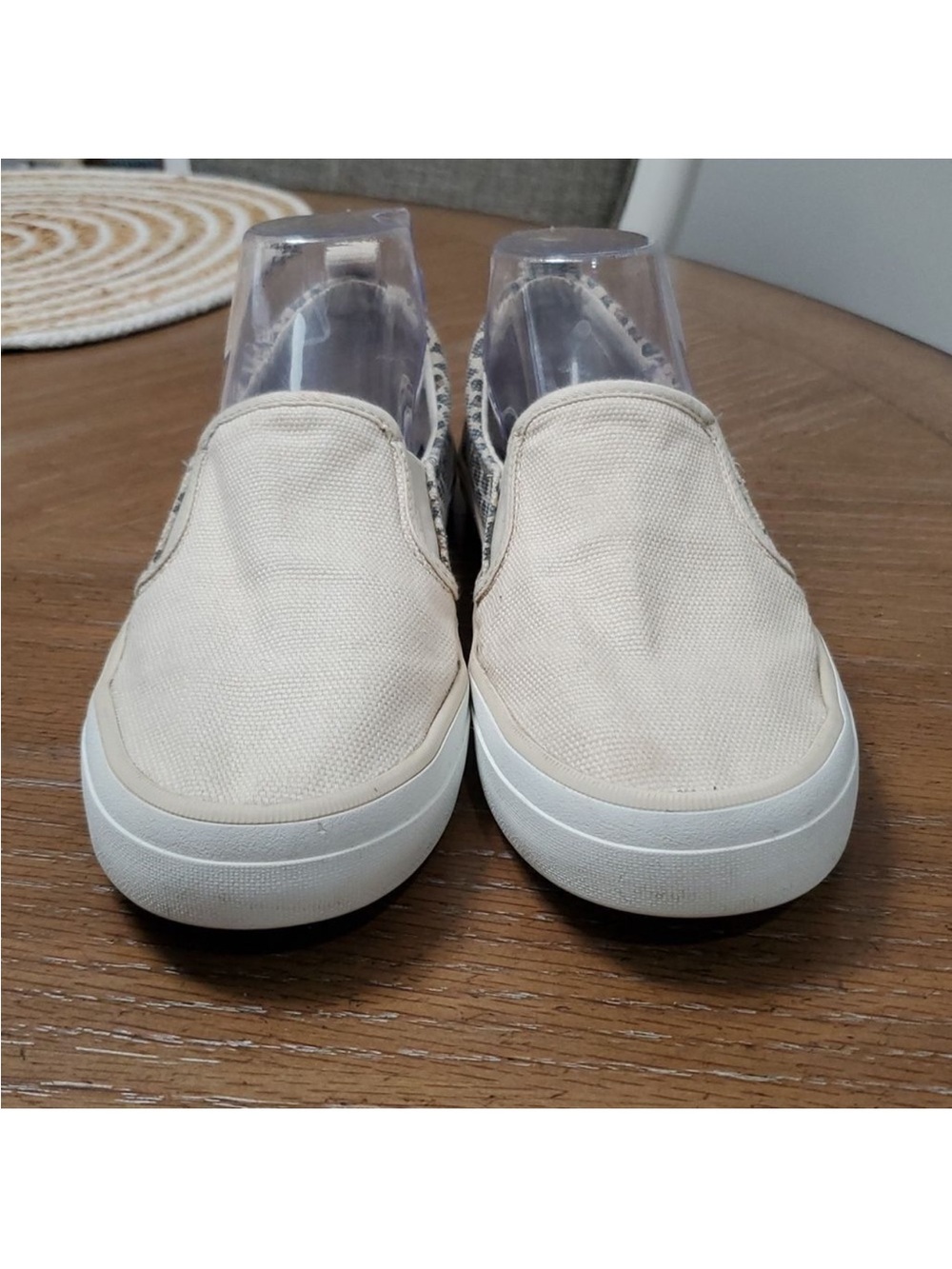 Sperry Beige & Leopard Print Crest Twin Gore Perforated Slip On Sneaker - Picture 2 of 10